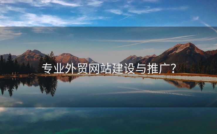 專業(yè)外貿(mào)網(wǎng)站建設(shè)與推廣？