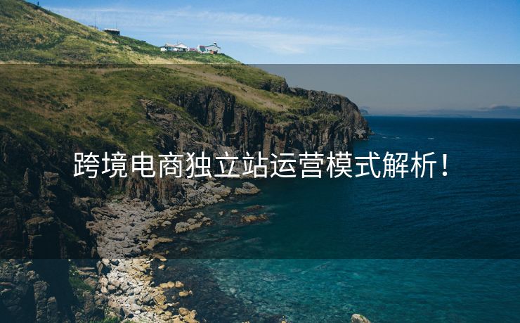 跨境電商獨立站運營模式解析！