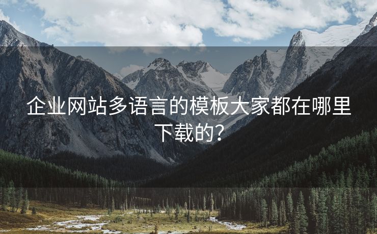 企業(yè)網(wǎng)站多語言的模板大家都在哪里下載的？