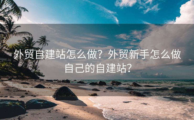 外貿(mào)自建站怎么做？外貿(mào)新手怎么做自己的自建站？