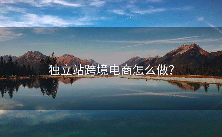 獨(dú)立站跨境電商怎么做？