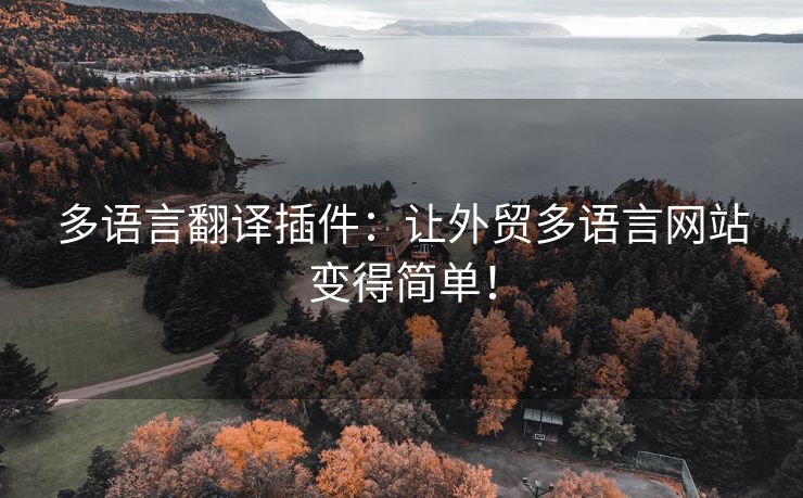 多語言翻譯插件：讓外貿(mào)多語言網(wǎng)站變得簡單！
