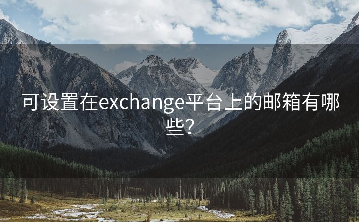 可設(shè)置在exchange平臺(tái)上的郵箱有哪些？