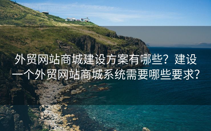 外貿(mào)網(wǎng)站商城建設(shè)方案有哪些？建設(shè)一個外貿(mào)網(wǎng)站商城系統(tǒng)需要哪些要求？