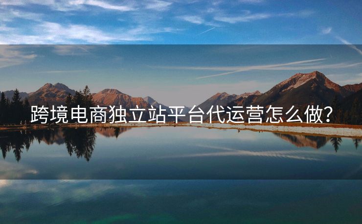 跨境電商獨(dú)立站平臺(tái)代運(yùn)營(yíng)怎么做？