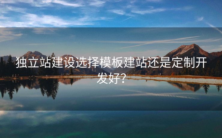 獨立站建設選擇模板建站還是定制開發(fā)好？