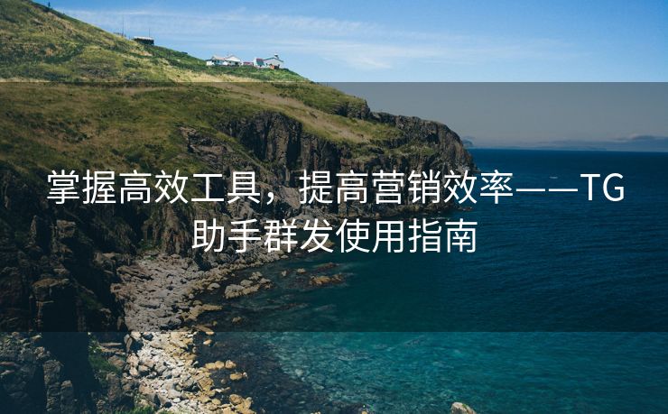 掌握高效工具，提高營(yíng)銷效率——TG助手群發(fā)使用指南