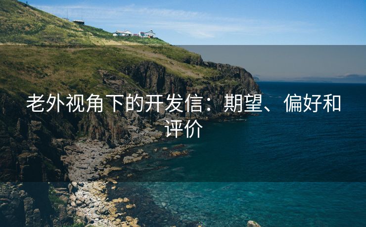 老外視角下的開(kāi)發(fā)信：期望、偏好和評(píng)價(jià)