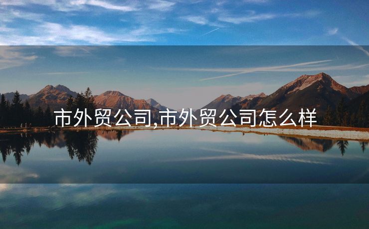 市外貿(mào)公司,市外貿(mào)公司怎么樣