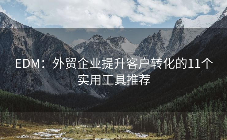 EDM：外貿(mào)企業(yè)提升客戶轉(zhuǎn)化的11個(gè)實(shí)用工具推薦