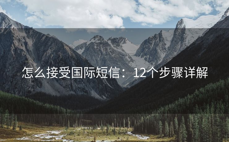 怎么接受國際短信：12個步驟詳解