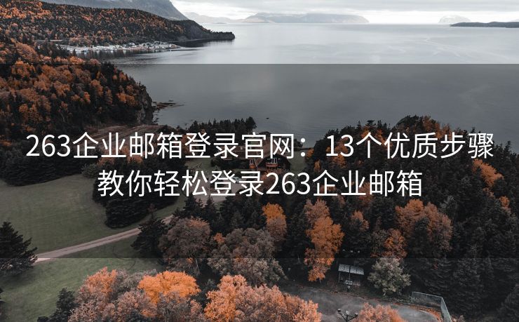 263企業(yè)郵箱登錄官網(wǎng)：13個(gè)優(yōu)質(zhì)步驟教你輕松登錄263企業(yè)郵箱