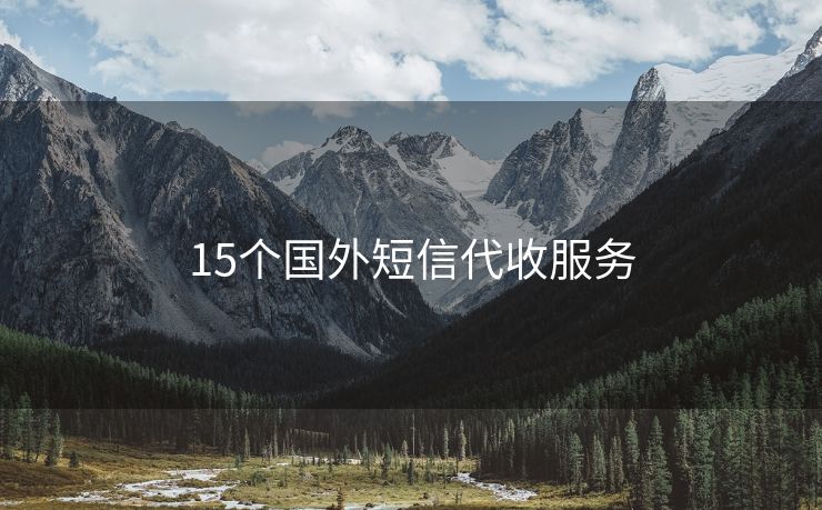 15個(gè)國(guó)外短信代收服務(wù)