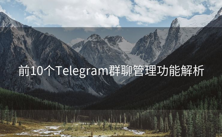 前10個(gè)Telegram群聊管理功能解析