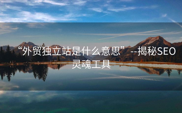 “外貿(mào)獨(dú)立站是什么意思”--揭秘SEO靈魂工具