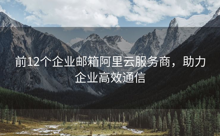 前12個企業(yè)郵箱阿里云服務(wù)商，助力企業(yè)高效通信