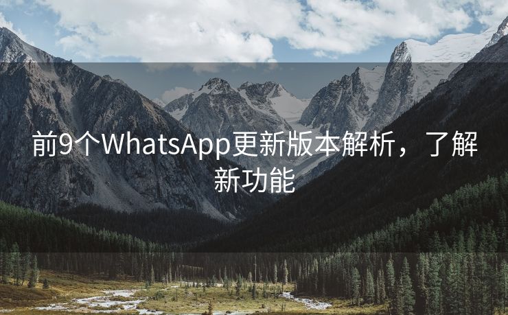 前9個WhatsApp更新版本解析，了解新功能