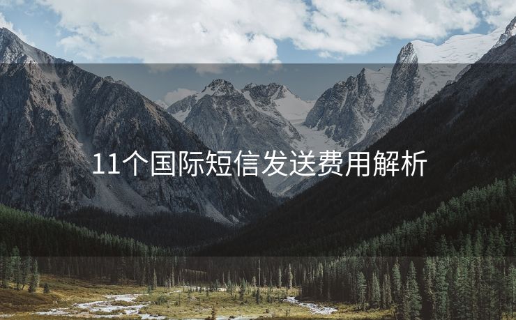 11個(gè)國(guó)際短信發(fā)送費(fèi)用解析