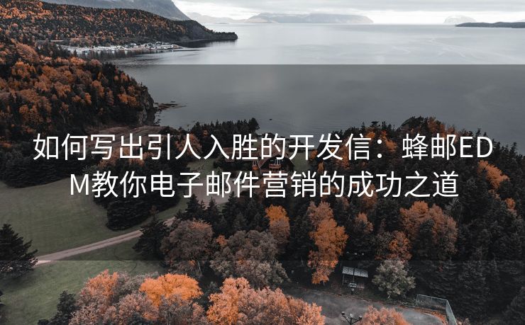 如何寫(xiě)出引人入勝的開(kāi)發(fā)信：蜂郵EDM教你電子郵件營(yíng)銷的成功之道