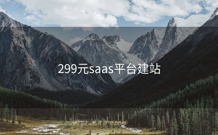 299元saas平臺建站