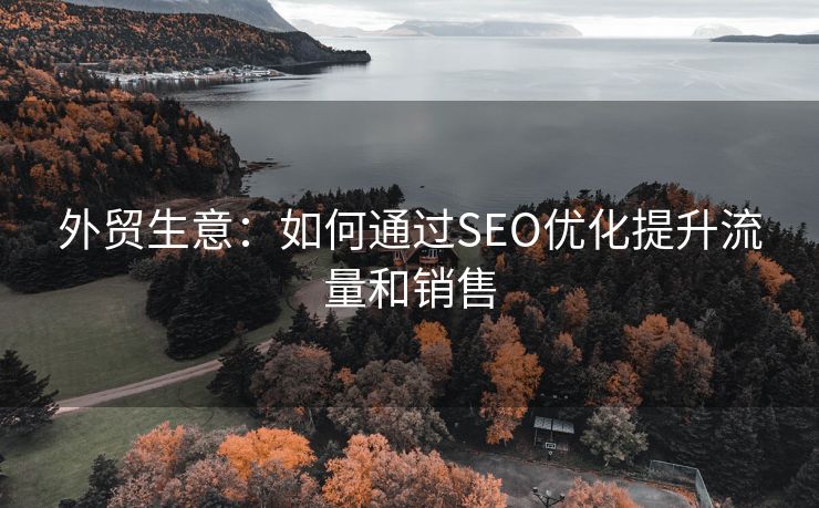 外貿(mào)生意：如何通過SEO優(yōu)化提升流量和銷售