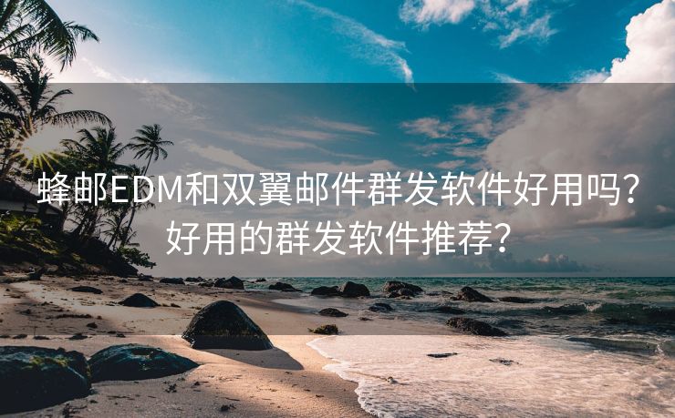 蜂郵EDM和雙翼郵件群發(fā)軟件好用嗎？好用的群發(fā)軟件推薦？