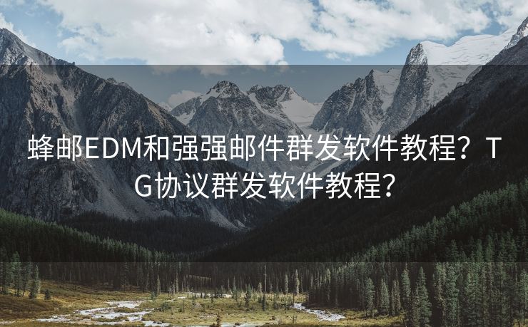 蜂郵EDM和強強郵件群發(fā)軟件教程？TG協(xié)議群發(fā)軟件教程？