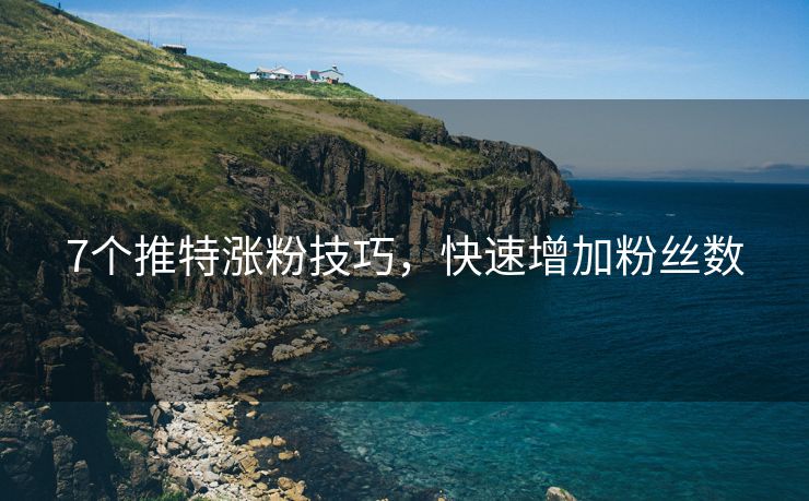 7個(gè)推特漲粉技巧，快速增加粉絲數(shù)