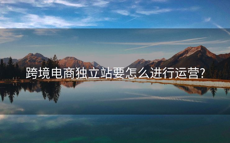 跨境電商獨立站要怎么進(jìn)行運營?