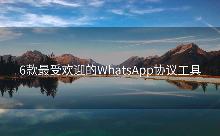 6款最受歡迎的WhatsApp協(xié)議工具